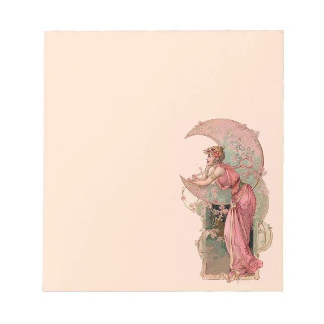ZIELE/LADY OF THE MOON, BLUME IN PINK NOTIZBLOCK (Vorderseite)