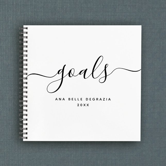 Ziele: Moderne Kalligrafie Minimale Typografie-Ide Notizbuch (Von Creator hochgeladen)