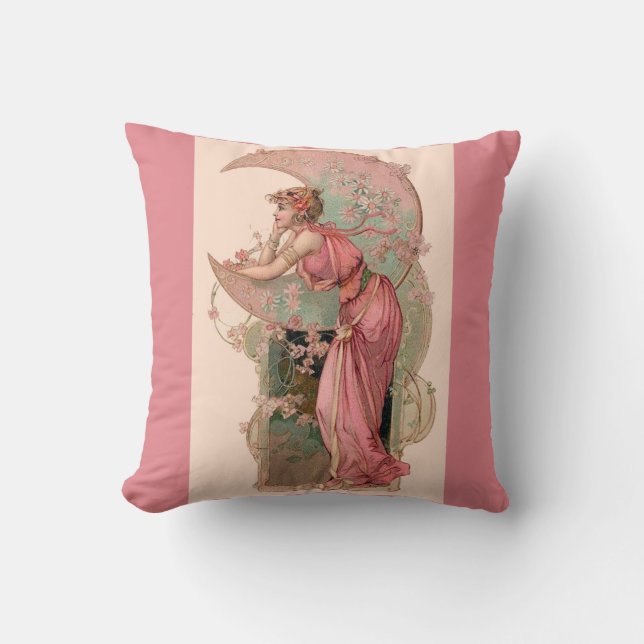 ZIELE/MUNDLADY MIT BLUME IN PINK KISSEN (Vorderseite)