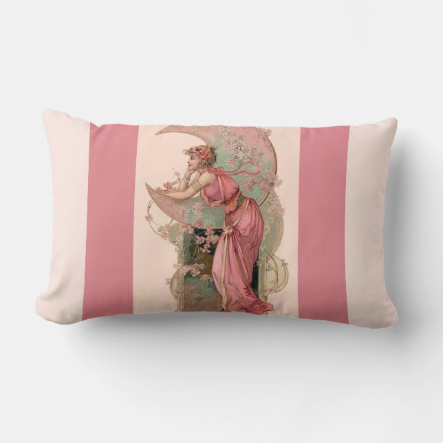 ZIELE/MUNDLADY MIT BLUME IN PINK LENDENKISSEN (Vorderseite)