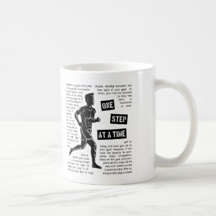 Ziele Schritt für Schritt erreichen, Motivierend Kaffeetasse