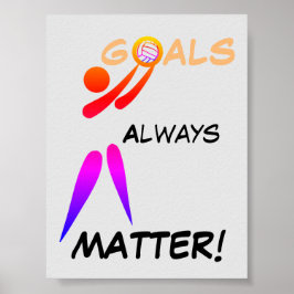 Ziele sind wichtig Motivierend Netball-Zitat Poster