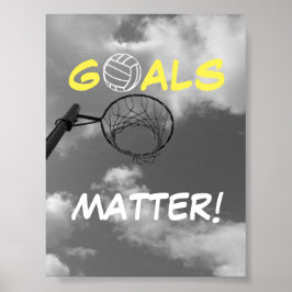 Ziele sind wichtig Motivierend Netball-Zitat Poster