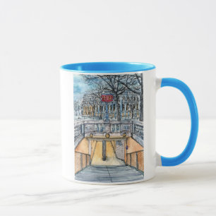 Ziele Wasserfarben alter Metroeingang Tasse