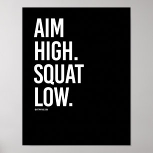 Zielen Sie Hoch-untersetztes Tief -   Typ-Fitness Poster