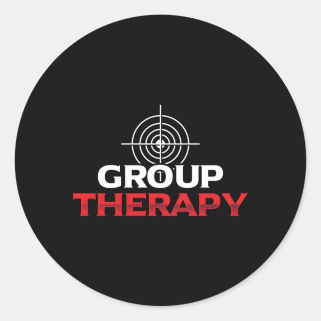 Zielfeuerwaffentherapie Runder Aufkleber (Vorderseite)
