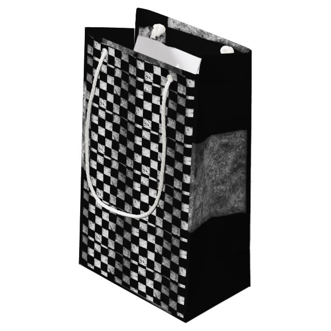 Zielflagge-Geschenk-Tasche Kleine Geschenktüte (Rückseite Schrägansicht)