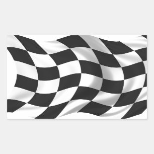 Zielflagge - Laufen der Flagge Rechteckiger Aufkleber