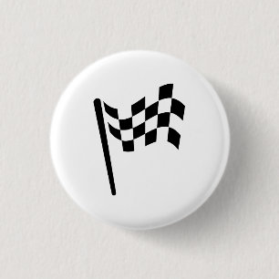 Zielflagge-Piktogramm-Knopf Button