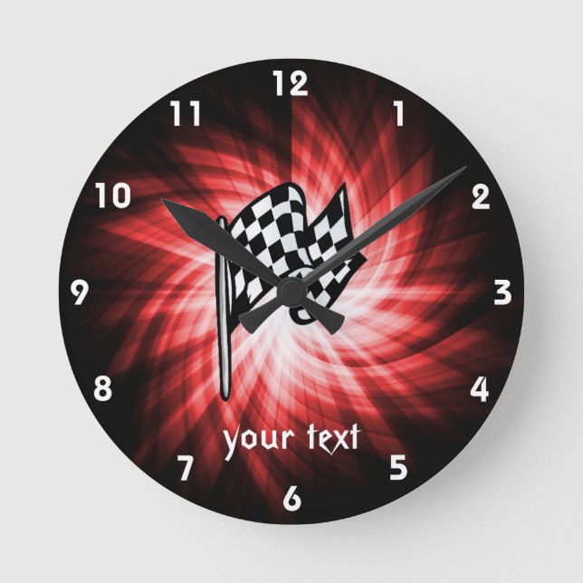 Zielflagge; rot runde wanduhr (Vorderseite)
