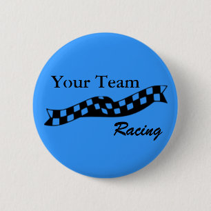 Zielflagge-Sturzflug-Rennen-Team-Knopf Button