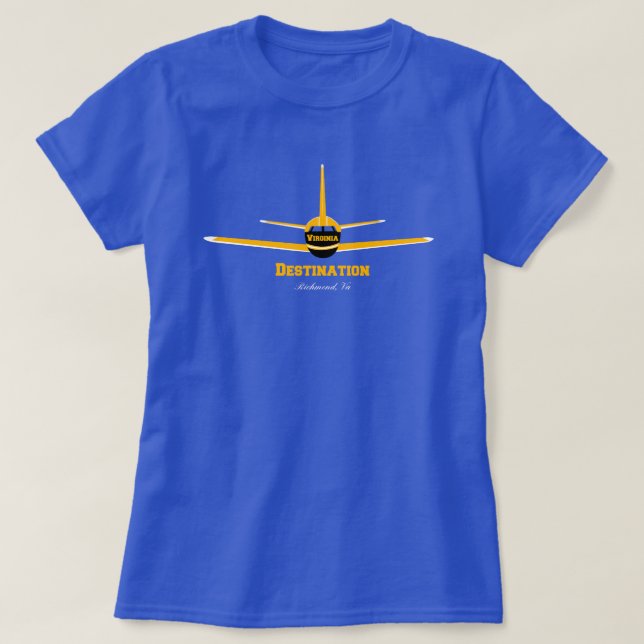 Zielflughafen Richmond Virginia VA T-Shirt (Design vorne)