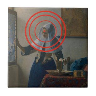 Zielgruppe junge Frau mit Wasserpitcher Vermeer Ar Fliese
