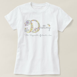 Zielmädchen D-Name bedeutet Monogramm-T T-Shirt
