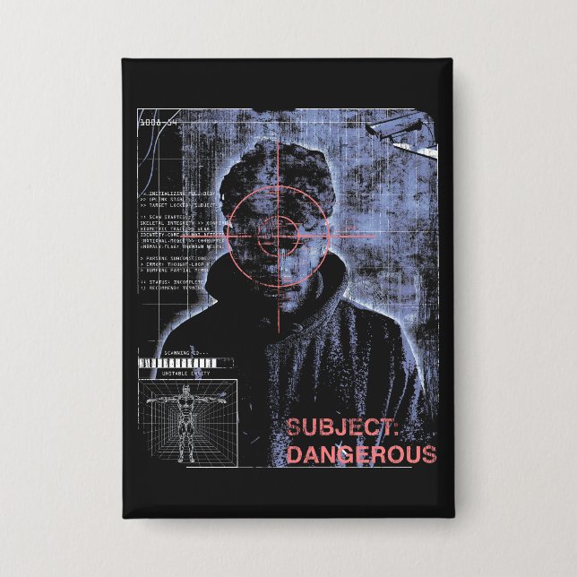 Zielorientiert - Design von Techno-Brutalist Stree Button (Vorderseite)