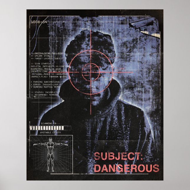Zielorientiert - Design von Techno-Brutalist Stree Poster (Vorne)
