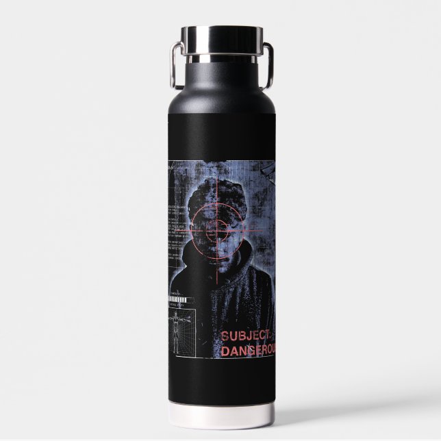 Zielorientiert - Design von Techno-Brutalist Stree Trinkflasche (Vorne)