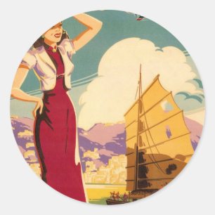 Zielort: Hongkonger Retro-Grafische Stickers