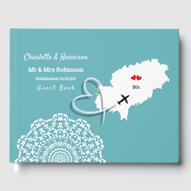 Zielort Ibiza Spanien Hochzeit Gästebuch (Vorderseite)