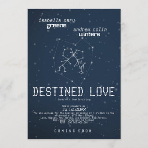 Zielort Liebe - Einladung zum Hochzeitsmotiv