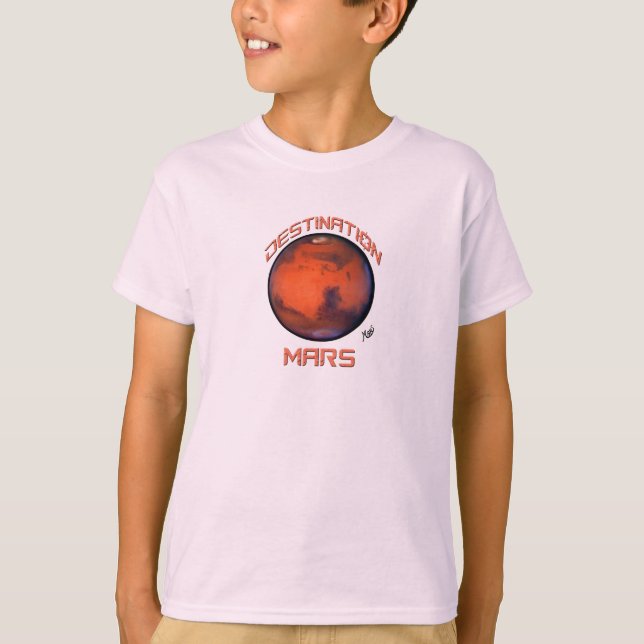 "Zielort Mars Langschläfer T - Shirt für Kinder (Vorderseite)