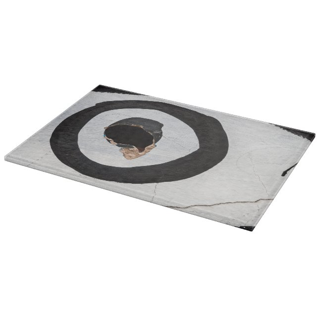 Zielreißen auf der Schneideplatte Schneidebrett (Ecke)