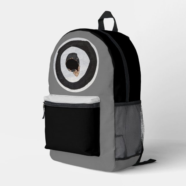 Zielreißen Bedruckter Rucksack (Rückseitige Ecke Rechts)