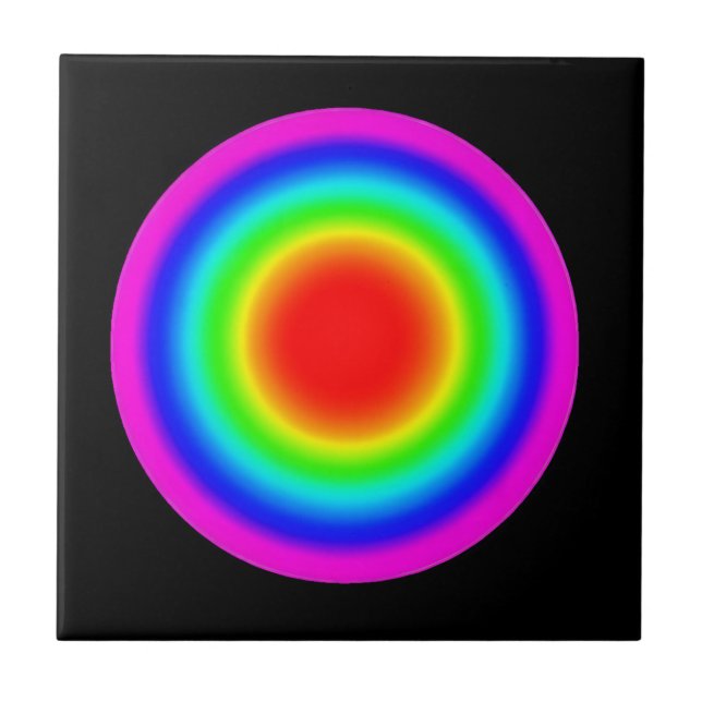 Zielscheibe für Liebe – Pride-Kunst  Fliese (Vorderseite)