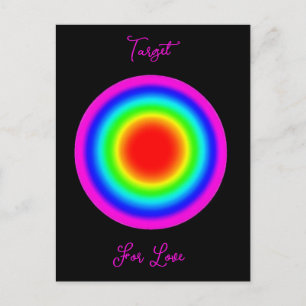 Zielscheibe für Liebe – Pride-Kunst Postkarte