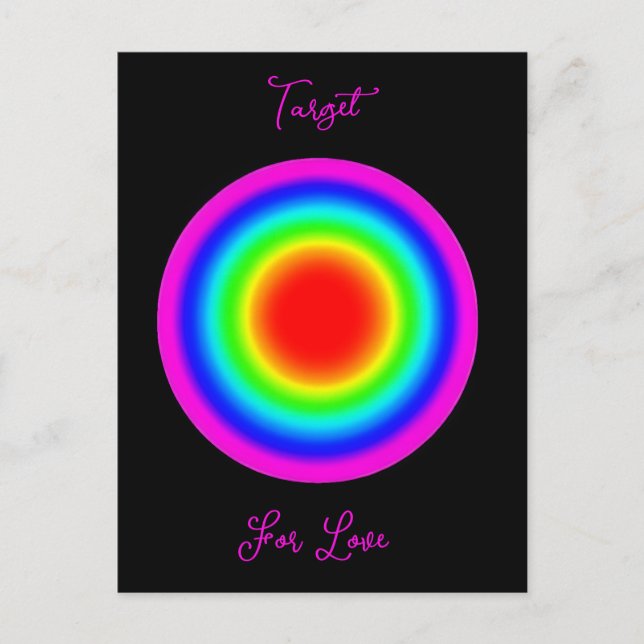 Zielscheibe für Liebe – Pride-Kunst  Postkarte (Vorderseite)
