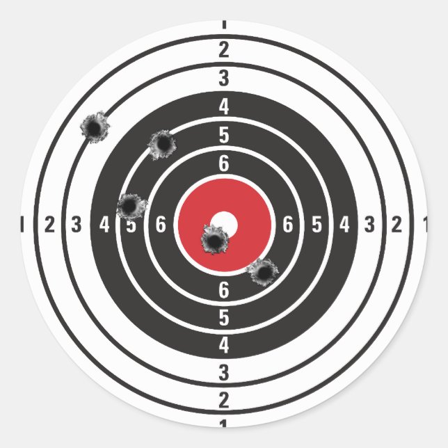 Zielscheibe Runder Aufkleber (Vorderseite)