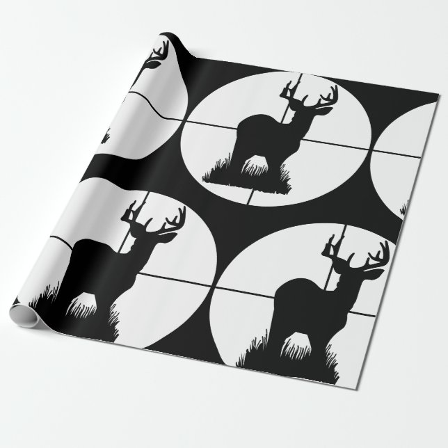 Zielsilhouette für die Jagd auf Hirsche Geschenkpapier (Ungerollt)