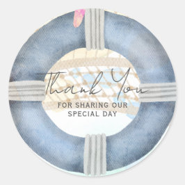 Zielstrand Hochzeitsküste Runder Aufkleber