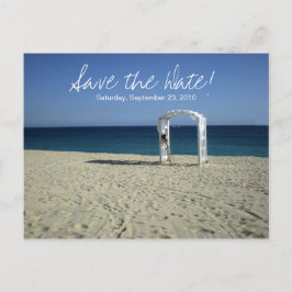 Zielstrandhochzeit Save the Date Postkarte