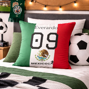 Zielstrebiger Mexiko-Flagge Personalisierte Sporta Kissen