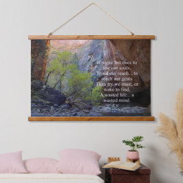 Zielvorgaben für die Inspiration Wandteppich Mit Holzrahmen