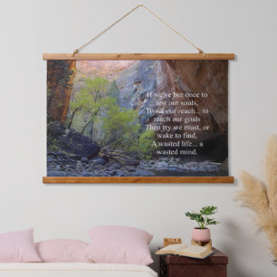 Zielvorgaben für die Inspiration Wandteppich Mit Holzrahmen