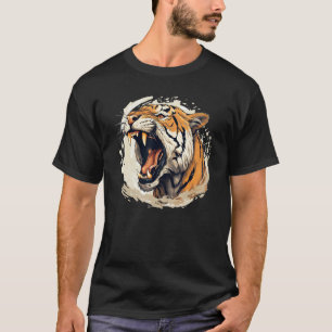 Ziemlich cooles Tiger-Gesicht für Säbelzahn und gr T-Shirt