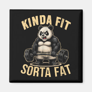 Ziemlich Fit Einigermaßen Fett - Lustiger Gym Pand Magnet