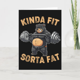 Ziemlich Fit Etwas Fett Lustiger Fitnessbär Gewich Karte