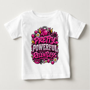 Ziemlich Mächtiges Unerbittliches Rosa Fitnessstud Baby T-shirt