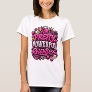 Ziemlich Mächtiges Unerbittliches Rosa Fitnessstud T-Shirt