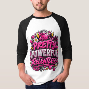 Ziemlich Mächtiges Unerbittliches Rosa Fitnessstud T-Shirt