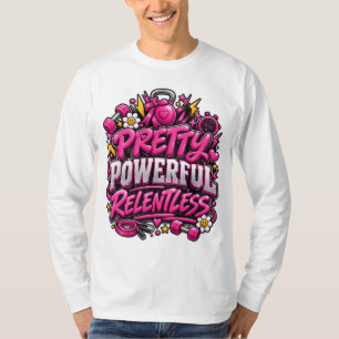 Ziemlich Mächtiges Unerbittliches Rosa Fitnessstud T-Shirt