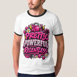 Ziemlich Mächtiges Unerbittliches Rosa Fitnessstud T-Shirt