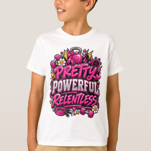 Ziemlich Mächtiges Unerbittliches Rosa Fitnessstud T-Shirt