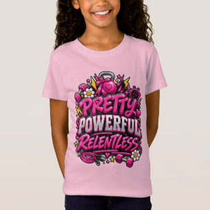 Ziemlich Mächtiges Unerbittliches Rosa Fitnessstud T-Shirt