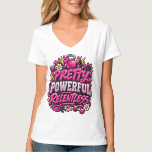 Ziemlich Mächtiges Unerbittliches Rosa Fitnessstud T-Shirt