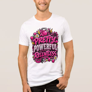 Ziemlich Mächtiges Unerbittliches Rosa Fitnessstud Tri-Blend Shirt