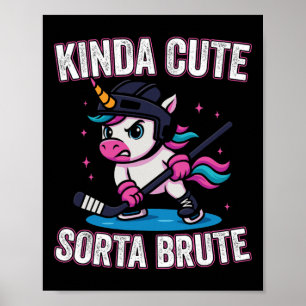 Ziemlich süßes, irgendwie brutales Eishockey Mädch Poster